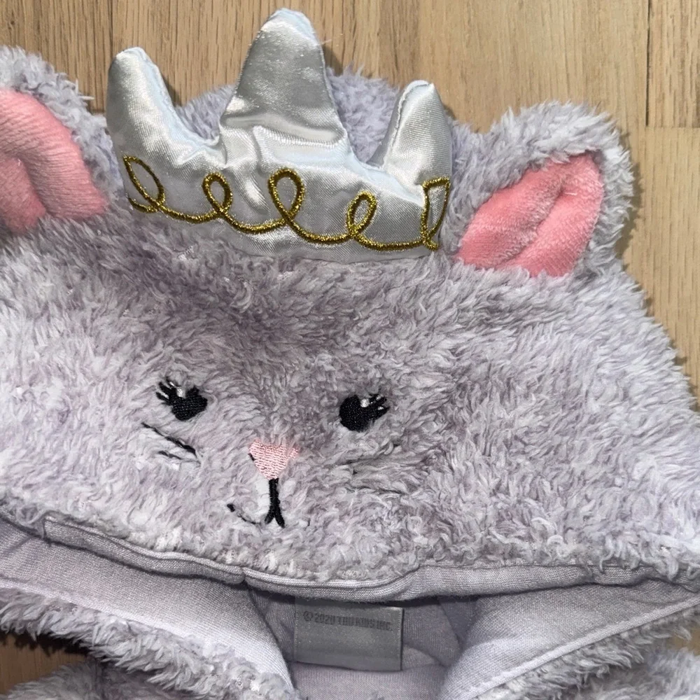 Cozy Gray Kids One Piece with Crown